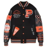 Pelle Pelle World Famous Multi-Patch Varsity Jacket Black Authentic Pelle Pelle Multi-Patch Black Varsity Jacket Original Pelle Pelle World Famous Varsity Jacket in Black