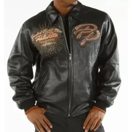 Black pelle pelle greatest of all time leather jacket 2 450x450