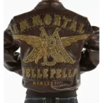 Brown pelle pelle immortal studded leather jacket 2 450x450