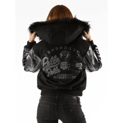 Exclusive Pelle Pelle Black Fur Hooded Jacket
