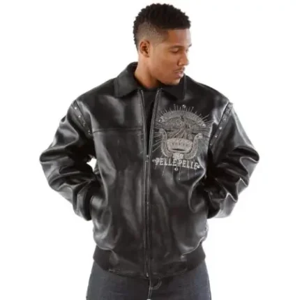 Pelle pelle mens grandmaster black plush leather jacket 1.jpg 450x450