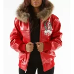 Red live like a queen pelle pelle hooded jacket 1 450x450 (1)