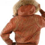 Pelle Pelle Encrusted Brown Stud Jacket – 100% Genuine Authentic Authentic Pelle Pelle Brown Studded Leather Jacket Pelle Pelle Original Encrusted Stud Jacket in Brown