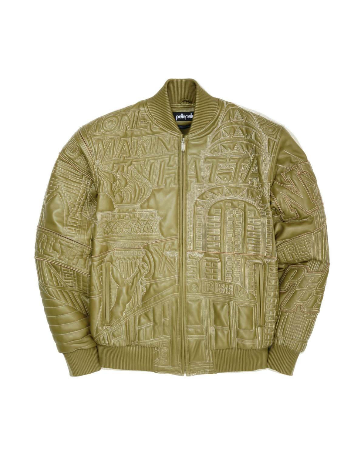 Pelle Pelle NYC Boro Quilted Leather Jacket Front View