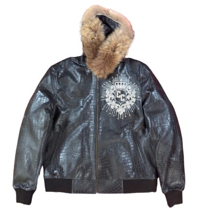 ColeCaleb Basic Nile Black Leather Jacket