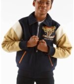 Pelle Pelle kids jacket 1978 heritage navy mustard back design for kids winter wear