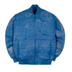 Pelle Pelle Detroit Quilted Blue Silver Leather Jacket