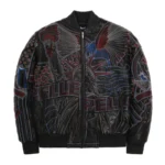Pelle Pelle America Quilted Black Leather Jacket