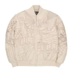 Pelle Pelle America Quilted Off White Leather Jacket