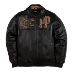 Pelle Pelle Players Inc Black Brown Leather Jacke
