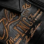 Pelle Pelle Players Inc Black Brown Leather Jacke