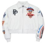 Pelle Pelle American Bruiser White Plush Women’s Cropped Jacket