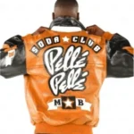 Pelle Pelle Men soda club plush Orange jacket