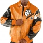 Pelle Pelle Men soda club plush Orange jacket